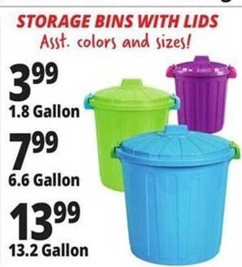 Ocean State Job Lot Storage bins with lids offer