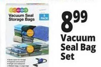 Ocean State Job Lot Vacuum seal bag set offer