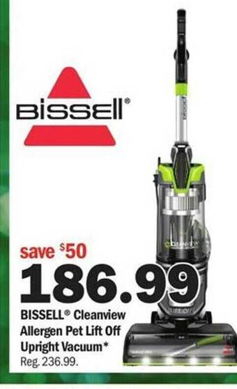 Meijer Bissell cleanview allergen pet lift off upright vacuum offer
