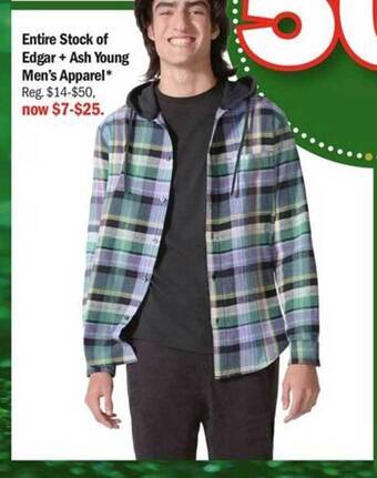 Meijer Entire stock of edgar + ash young men's apparel offer