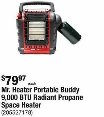 The Home Depot Mr. heater portable buddy 9.000 btu radiant propane space heater offer
