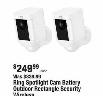 The Home Depot Ring spotlight cam battery outdoor rectangle security wireless offer