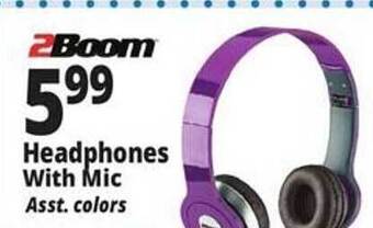 Ocean State Job Lot 2boom headphones with mic offer