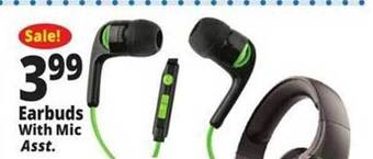 Ocean State Job Lot Earbuds with mic offer