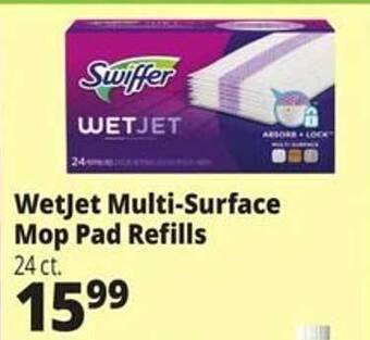 Ocean State Job Lot Wetjet multi-surface mop pad refills offer