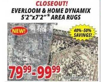 Ocean State Job Lot Everloom & home dynamix area rugs offer
