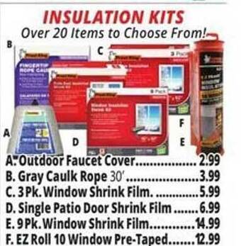 Ocean State Job Lot Insulation kits offer