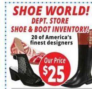 Ocean State Job Lot Shoe world! dept. store shoe & boot inventory! offer