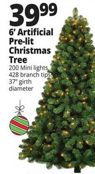 Ocean State Job Lot 6' artificial pre-lit christmas tree offer