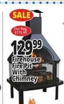 Ocean State Job Lot Firehouse fire pit with chimney offer