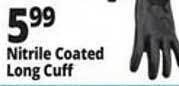 Ocean State Job Lot Nitrile coated long cuff offer