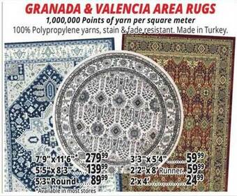 Ocean State Job Lot Granada & valencia area rugs offer
