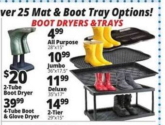 Ocean State Job Lot Boot dryers & trays offer