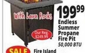 Ocean State Job Lot Endless summer propane fire pit offer
