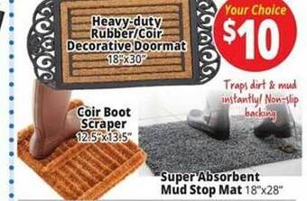 Ocean State Job Lot Super absorbent mud stop mat offer