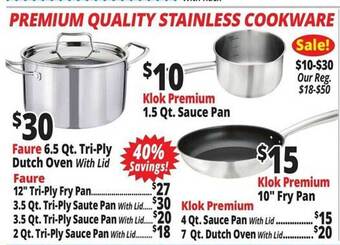 Ocean State Job Lot Premium quality stainless cookware offer