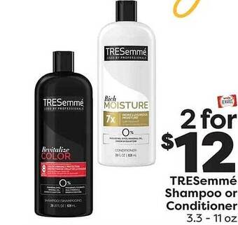 Weis Markets Tresemmé shampoo or conditioner offer