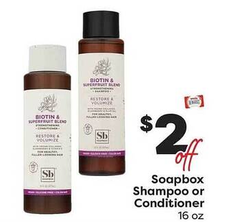 Weis Markets Soapbox shampoo or conditioner offer