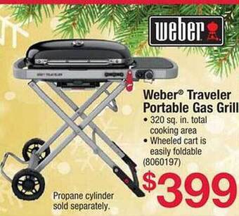 Ace Hardware Weber traveler portable gas grill offer