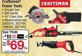 Ace Hardware Craftsman power tools offer