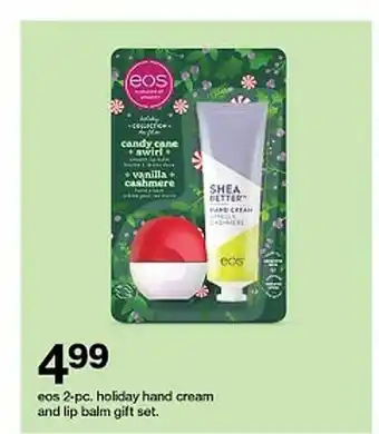 Target Holiday hand cream and lip balm gift set offer