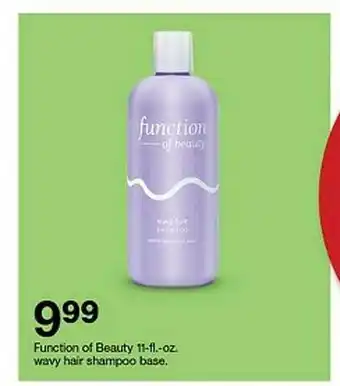 Target Function of beauty wavy hair shampoo base offer