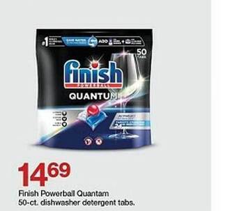 Target Finish powerball quantam dishwasher detergent tabs offer