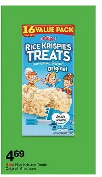 Target Rice krispies treats original bars offer