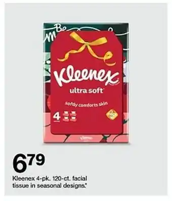 Target Kleenex facial tissue in seasonal designs offer