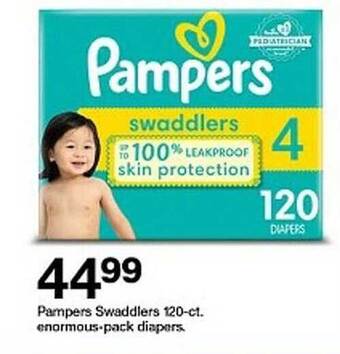 Target Pampers swaddlers enormous-pack diapers offer