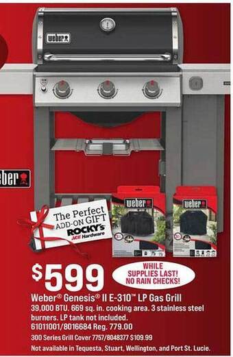 Ace Hardware Weber genesis ii e-310 lp gas grill offer
