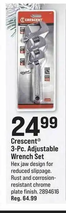 Ace Hardware Crescent adjustable wrench set offer
