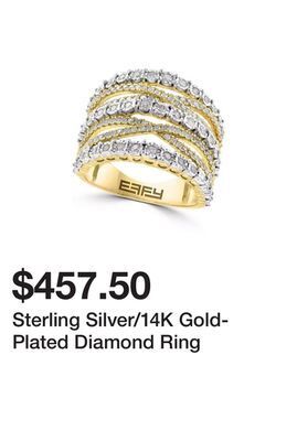 Belk Sterling silver/14k gold-plated diamond ring offer