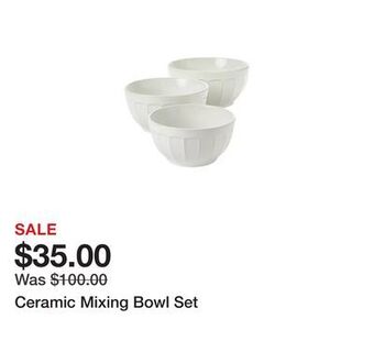 Belk Ceramic mixing bowl set offer