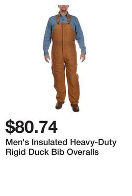 Tractor Supply Company Men's insulated heavy-duty rigid duck bib overalls offer