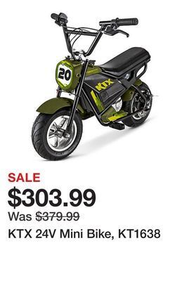 Tractor Supply Company Ktx 24v mini bike, kt1638 offer