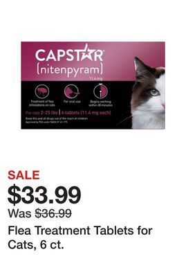 Tractor Supply Company Flea treatment tablets for cats, 6 ct. offer