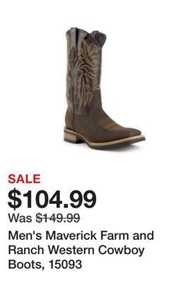 Tractor Supply Company Men's maverick farm and ranch western cowboy boots, 15093 offer