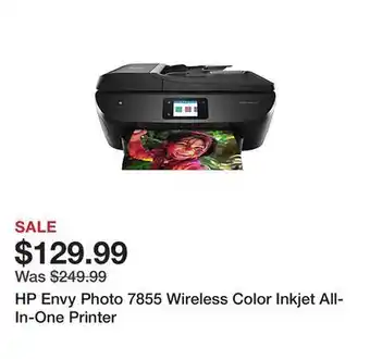 Office Depot Hp envy photo 7855 wireless color inkjet all-in-one printer offer