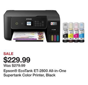 Office Depot Epson® ecotank et-2800 all-in-one supertank color printer, black offer