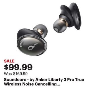Best Buy Soundcore - by anker liberty 3 pro true wireless noise cancelling earbuds - black offer