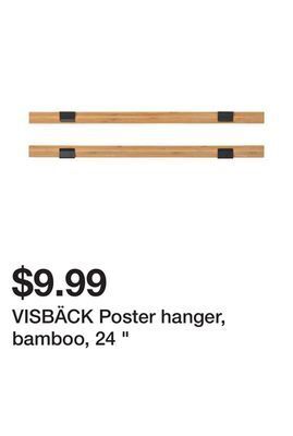 Ikea Visbäck poster hanger, bamboo, 24 " offer