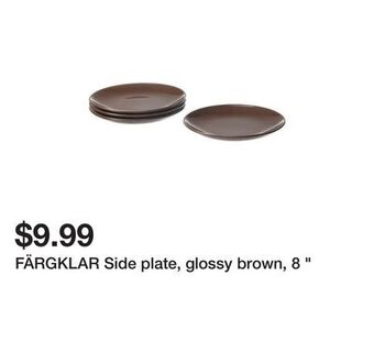 Ikea Färgklar side plate, glossy brown, 8 " offer