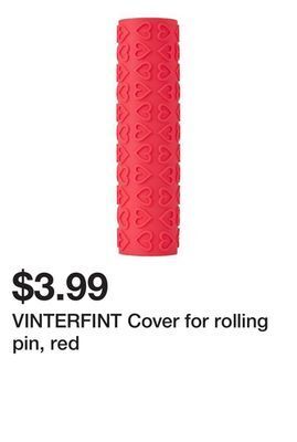 Ikea Vinterfint cover for rolling pin, red offer