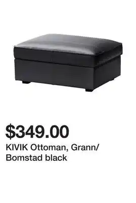 Ikea Kivik ottoman, grann/bomstad black offer