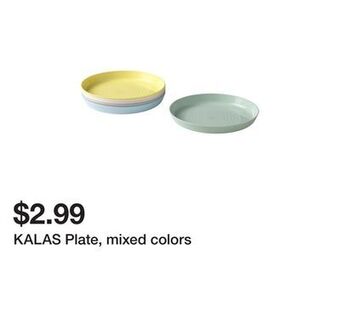 Ikea Kalas plate, mixed colors offer