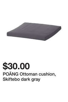 Ikea Poäng ottoman cushion, skiftebo dark gray offer