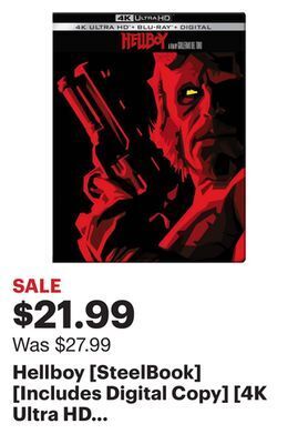 Best Buy Hellboy [steelbook] [includes digital copy] [4k ultra hd blu-ray/blu-ray] [only @ best buy] [2004] offer