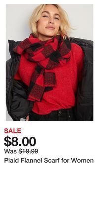 Old Navy Plaid flannel scarf for women offer