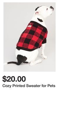 Old Navy Cozy printed sweater for pets offer